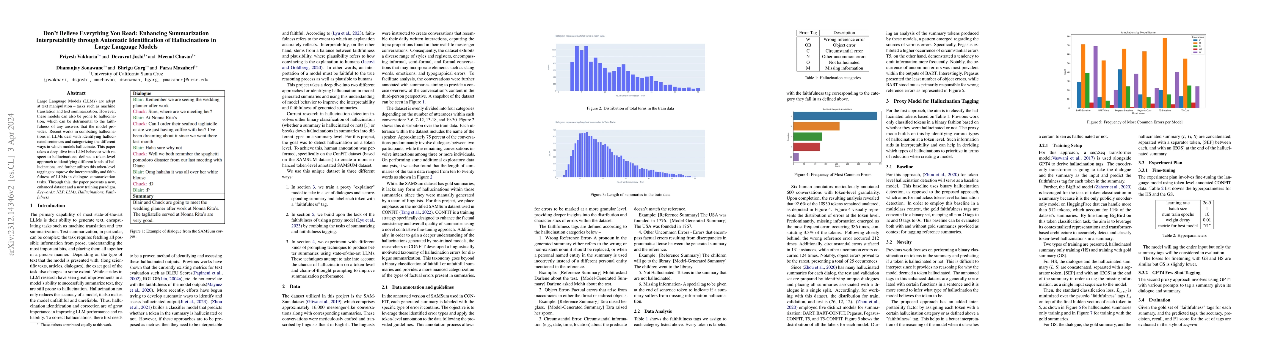 Thumbnail for Don't Believe Everything You Read: Enhancing Summarization
  Interpretability through Automatic Identification of Hallucinations in Large
  Language Models