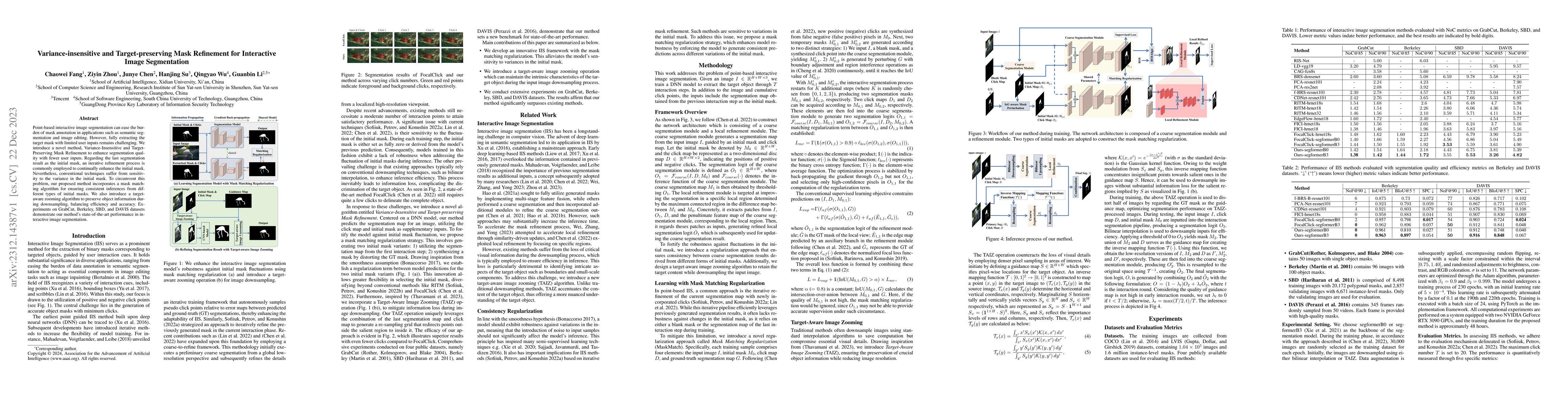 Thumbnail for Variance-insensitive and Target-preserving Mask Refinement for
  Interactive Image Segmentation