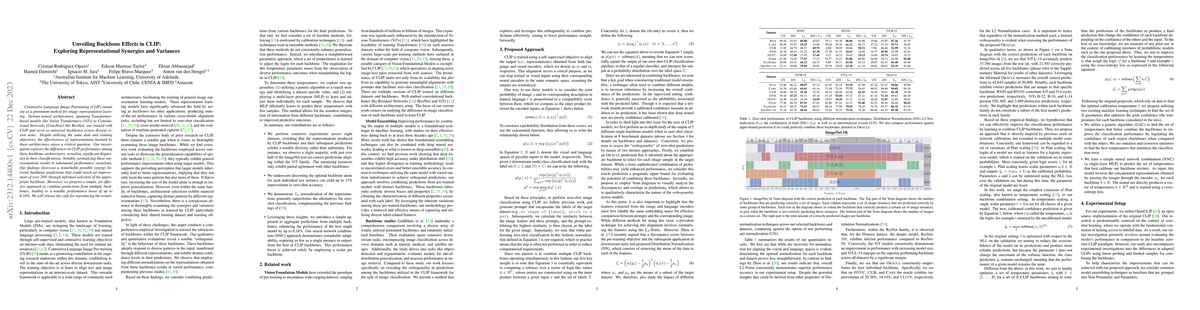 Thumbnail for Unveiling Backbone Effects in CLIP: Exploring Representational Synergies
  and Variances