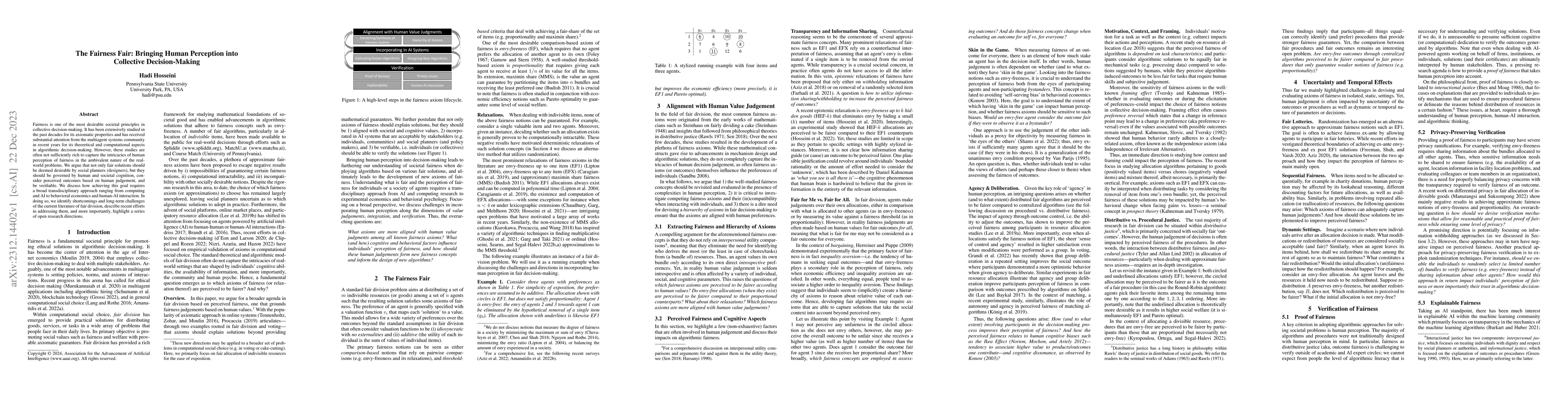 Thumbnail for The Fairness Fair: Bringing Human Perception into Collective
  Decision-Making