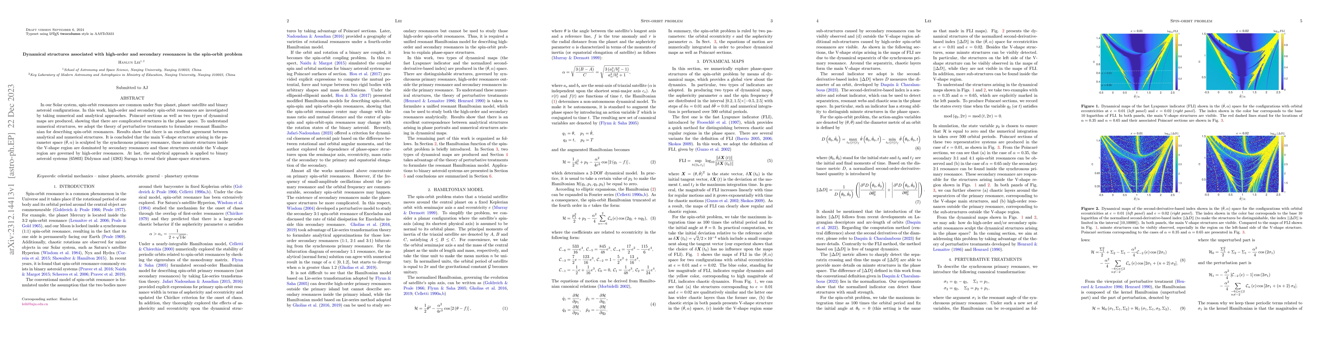 Thumbnail for Dynamical structures associated with high-order and secondary resonances
  in the spin-orbit problem