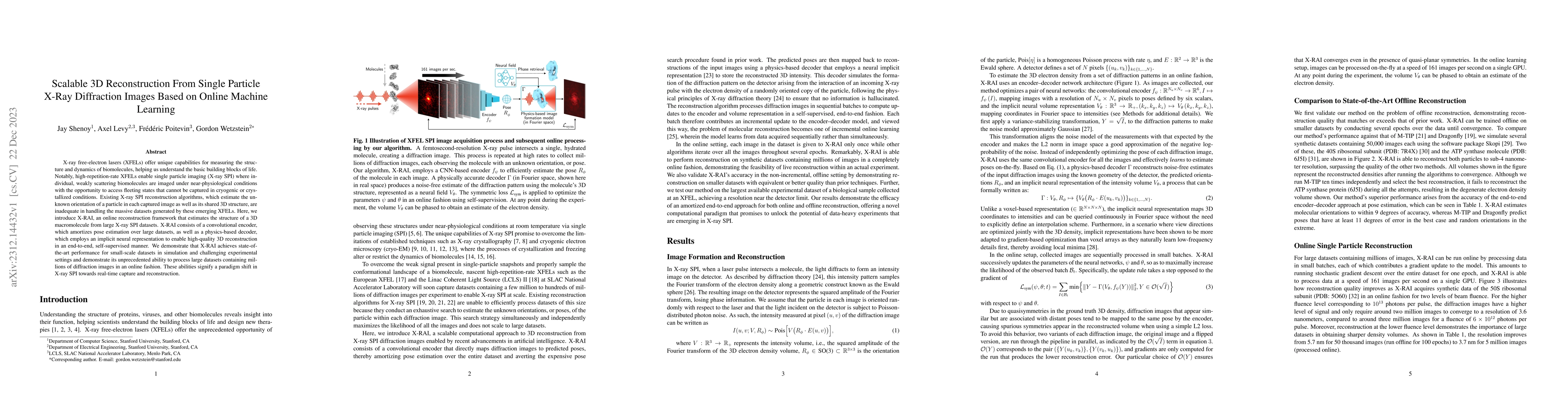 Thumbnail for Scalable 3D Reconstruction From Single Particle X-Ray Diffraction Images
  Based on Online Machine Learning