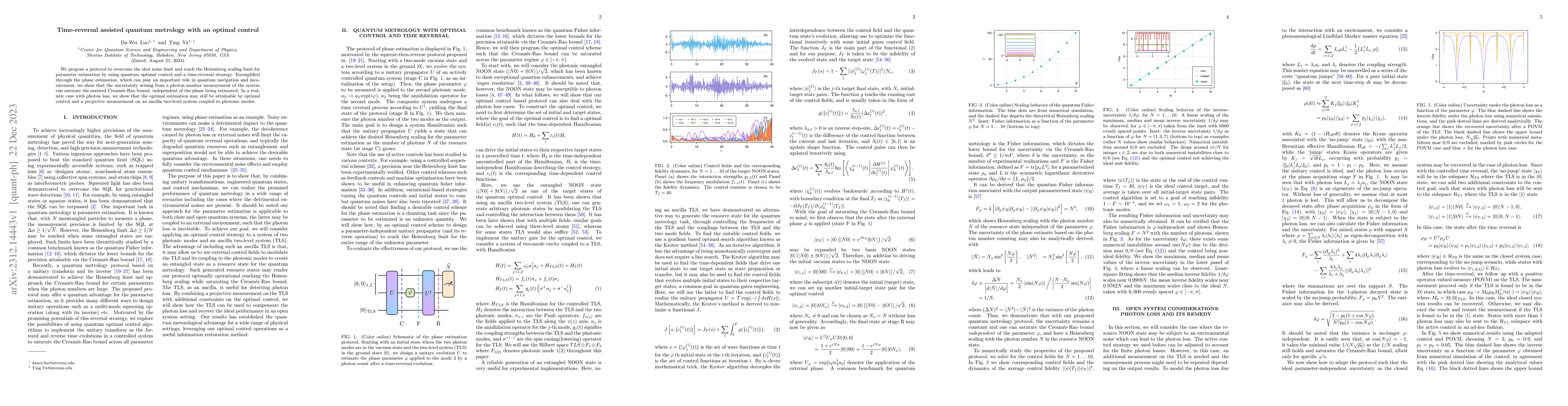 Thumbnail for Time-reversal assisted quantum metrology with an optimal control