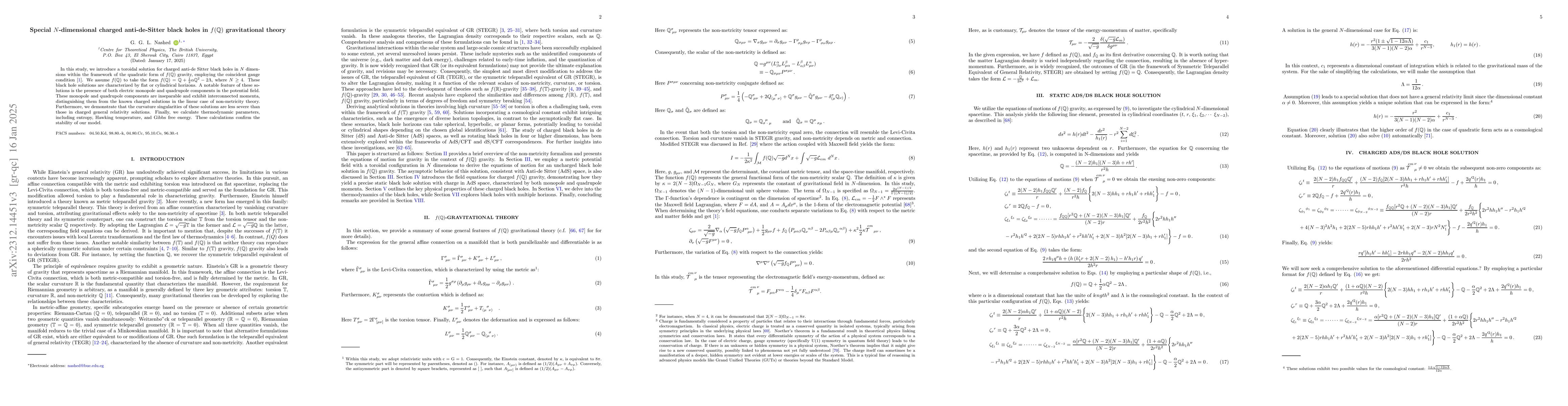 Thumbnail for A torus of $N$-dimensional charged anti-de-Sitter black holes in the
  quadratic form of $f(Q)$ gravitational theory