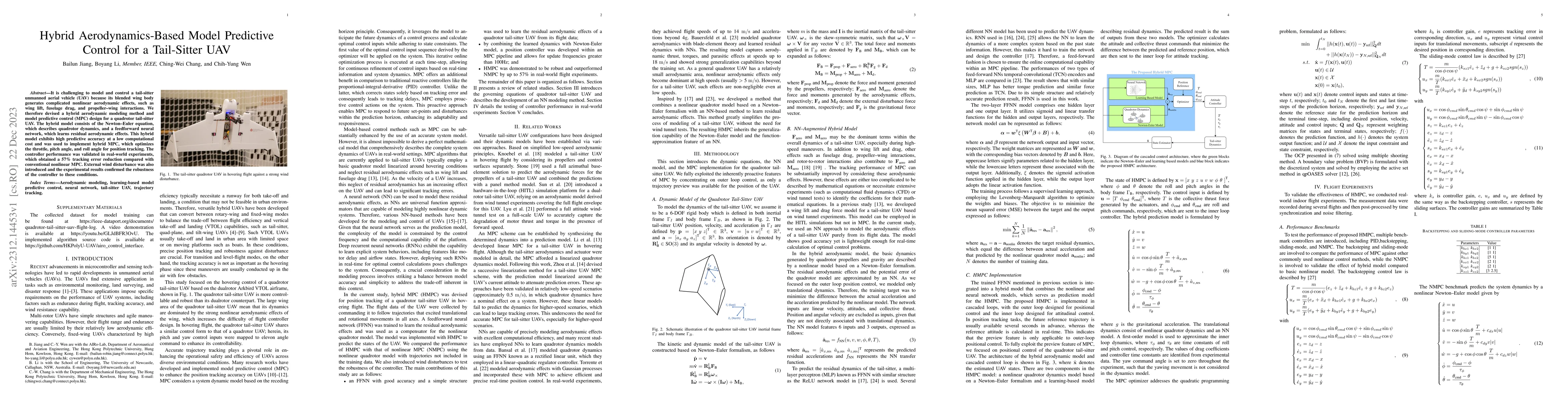 Thumbnail for Hybrid Aerodynamics-Based Model Predictive Control for a Tail-Sitter UAV
