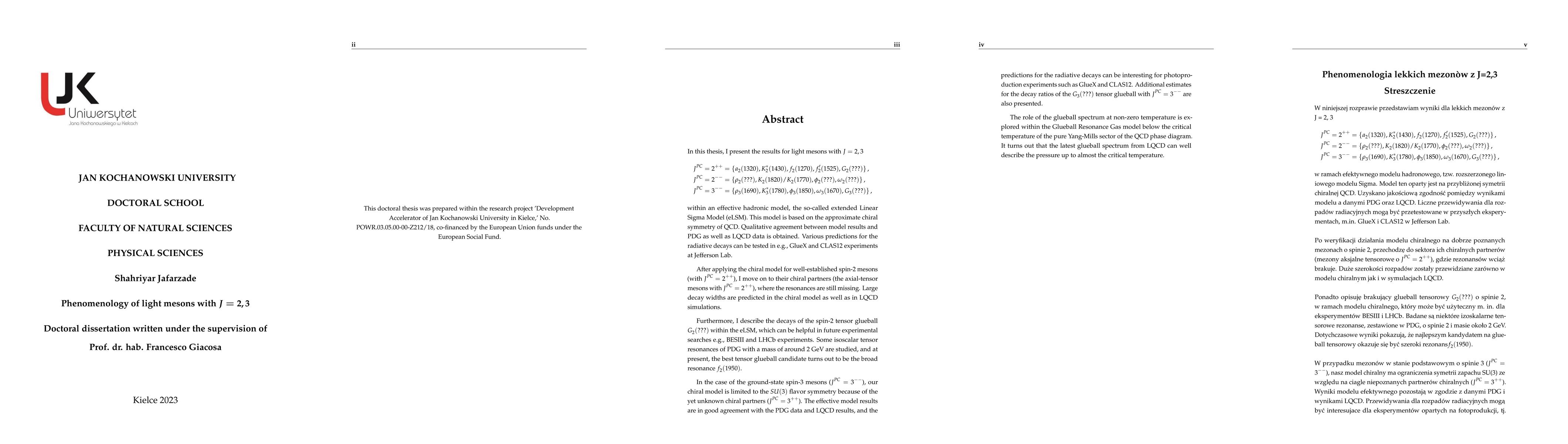 Thumbnail for Phenomenology of light mesons with $J = 2, 3$