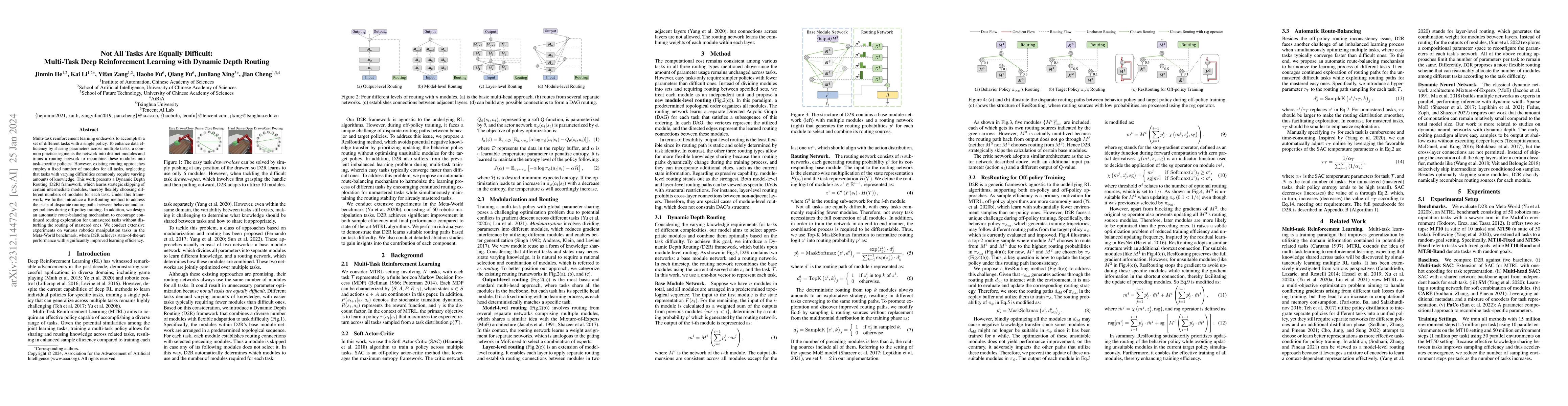 Thumbnail for Not All Tasks Are Equally Difficult: Multi-Task Deep Reinforcement
  Learning with Dynamic Depth Routing