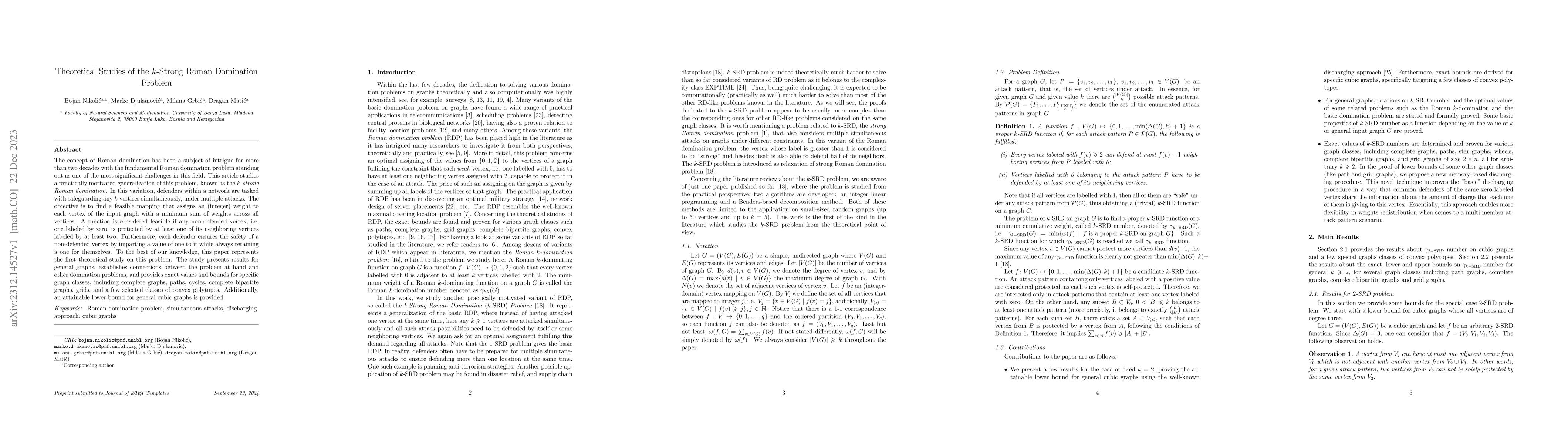 Thumbnail for Theoretical Studies of the k-Strong Roman Domination Problem