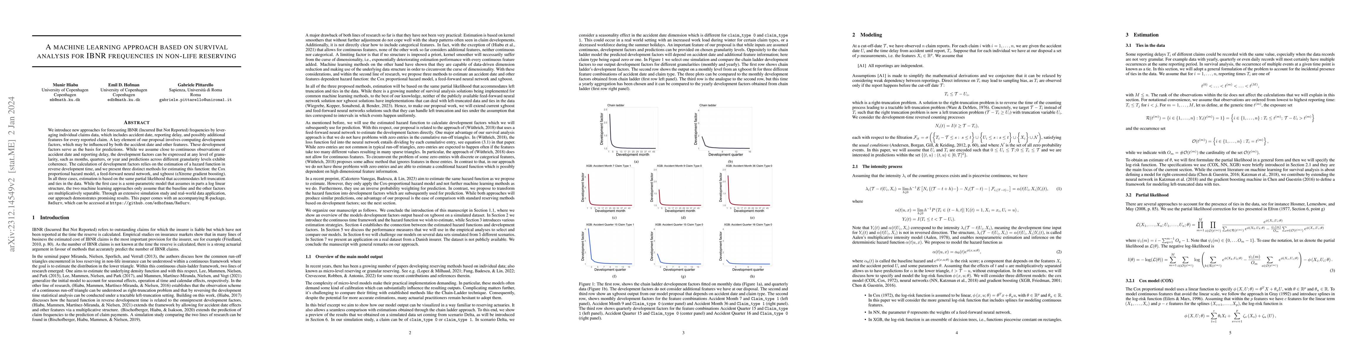 Thumbnail for A machine learning approach based on survival analysis for IBNR
  frequencies in non-life reserving
