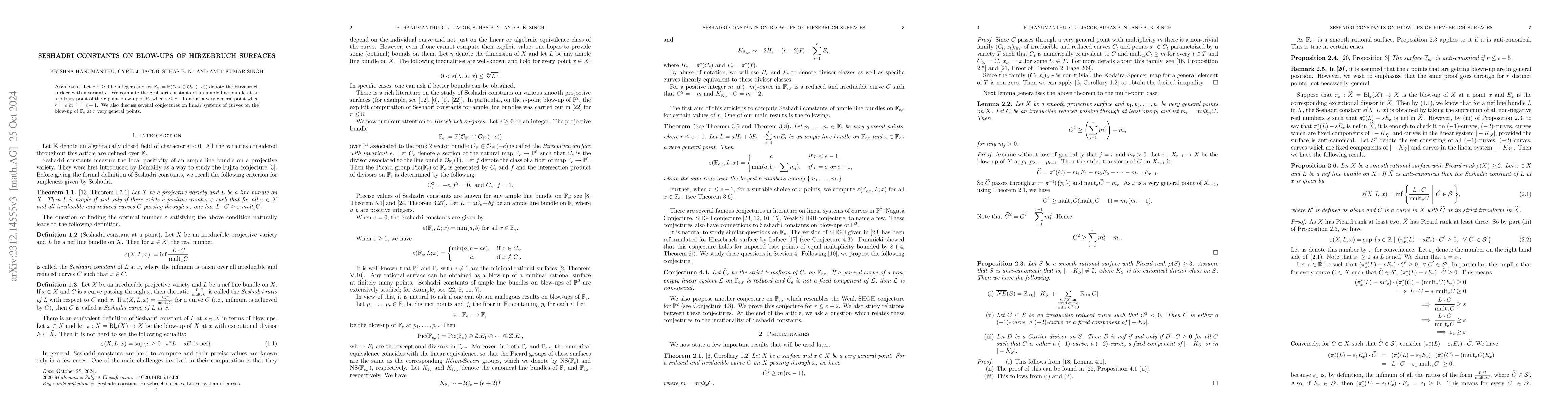 Thumbnail for Seshadri constants on blow-ups of Hirzebruch surfaces