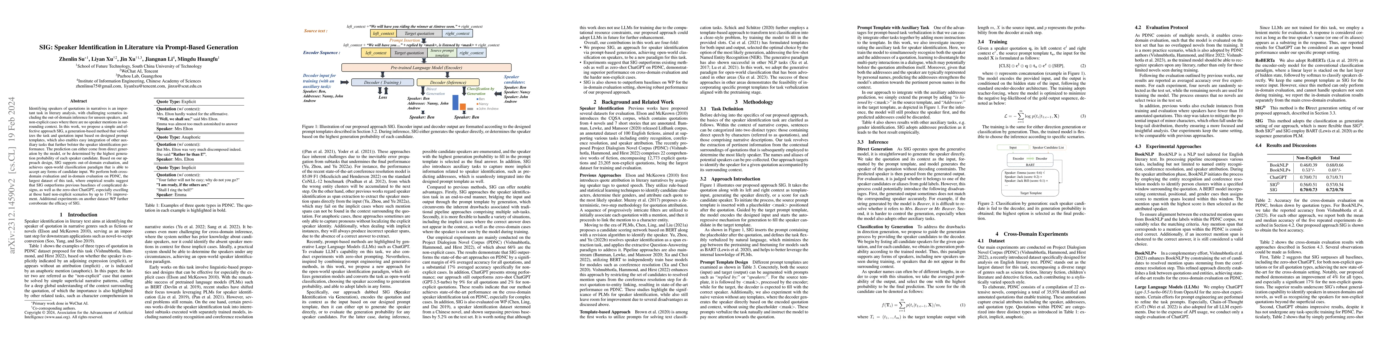 Thumbnail for SIG: Speaker Identification in Literature via Prompt-Based Generation
