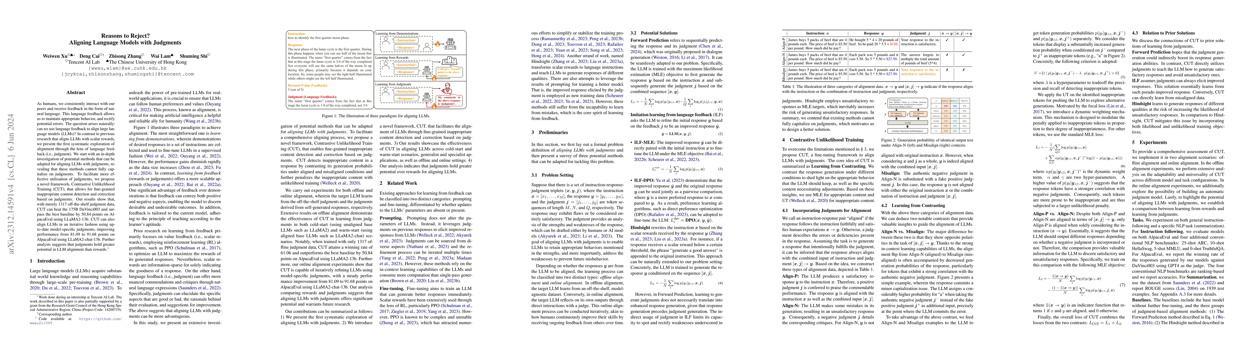 Thumbnail for Reasons to Reject? Aligning Language Models with Judgments