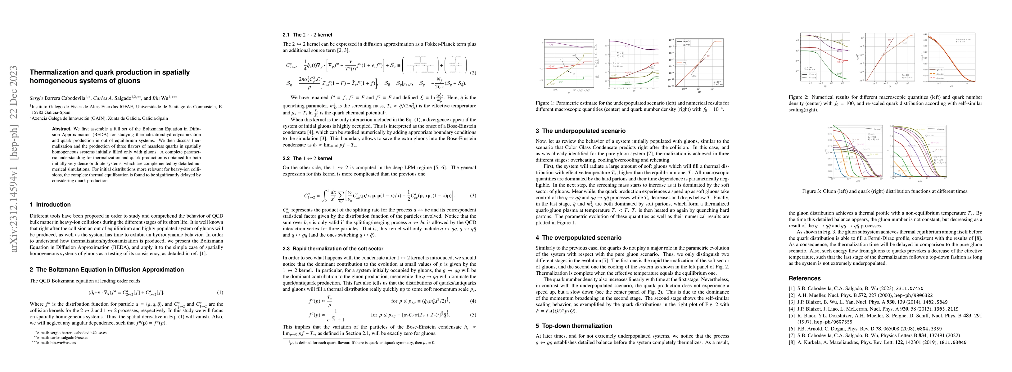 Thumbnail for Thermalization and quark production in spatially homogeneous systems of
  gluons