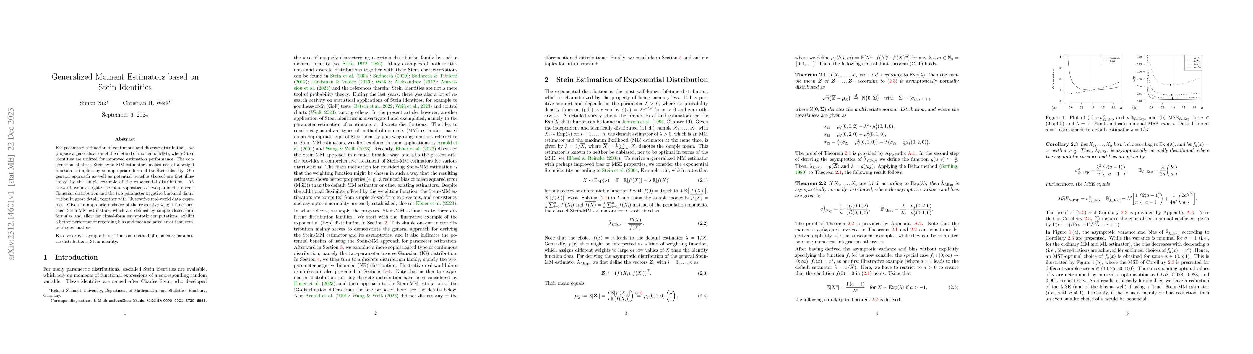 Thumbnail for Generalized Moment Estimators based on Stein Identities