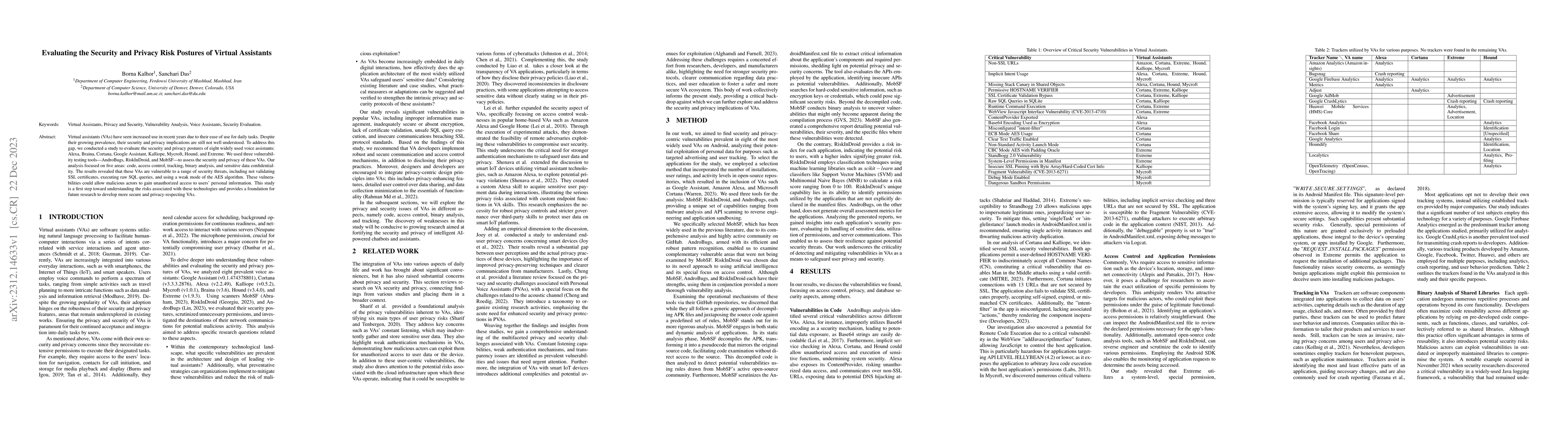 Thumbnail for Evaluating the Security and Privacy Risk Postures of Virtual Assistants