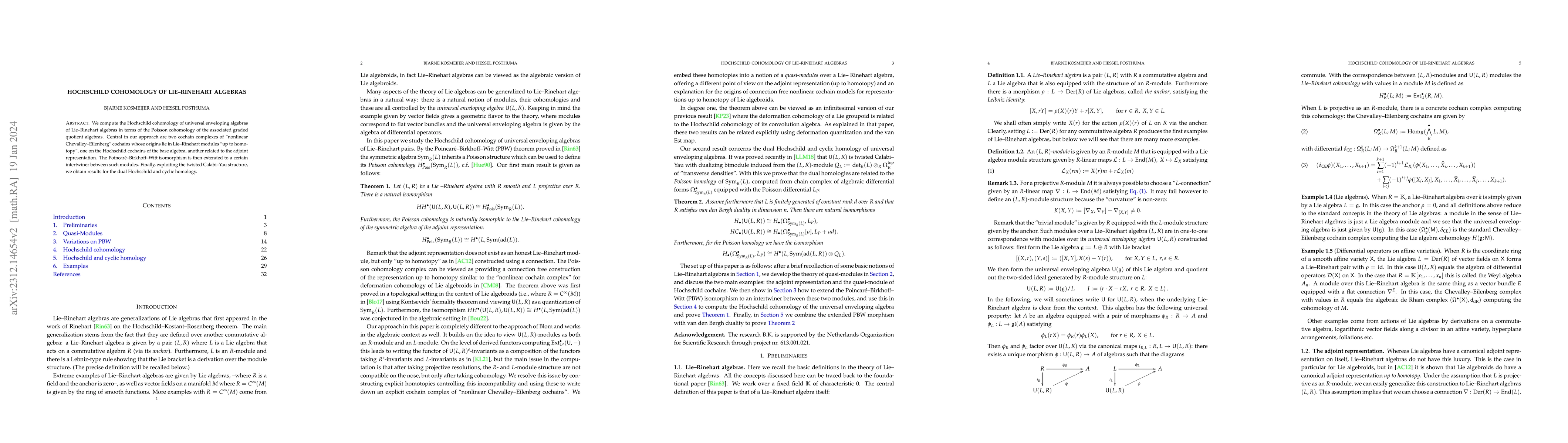 Thumbnail for Hochschild cohomology of Lie-Rinehart algebras