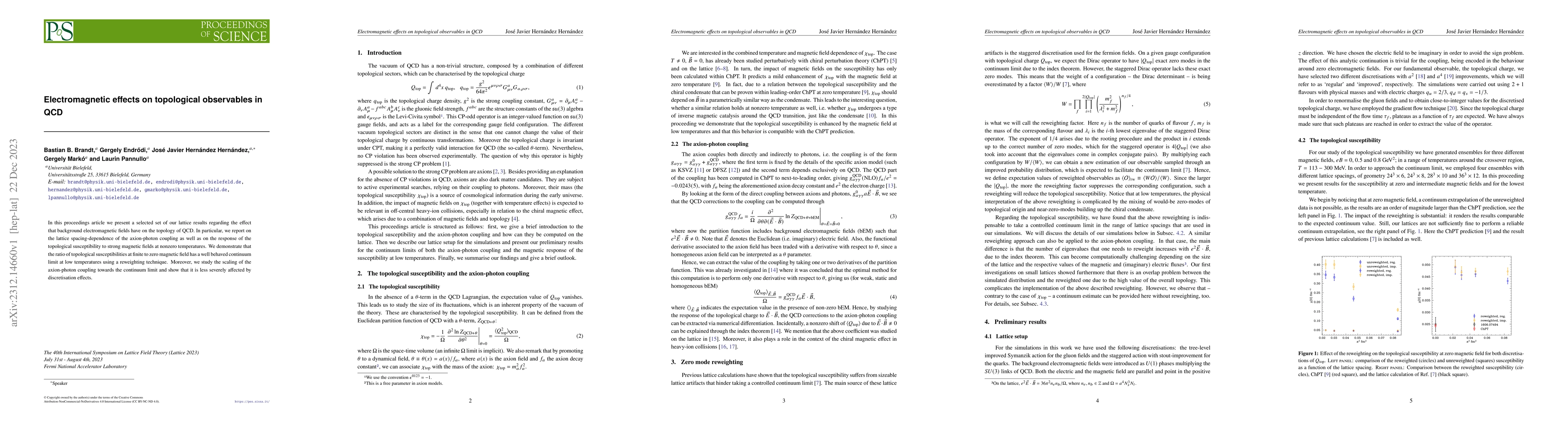 Thumbnail for Electromagnetic effects on topological observables in QCD