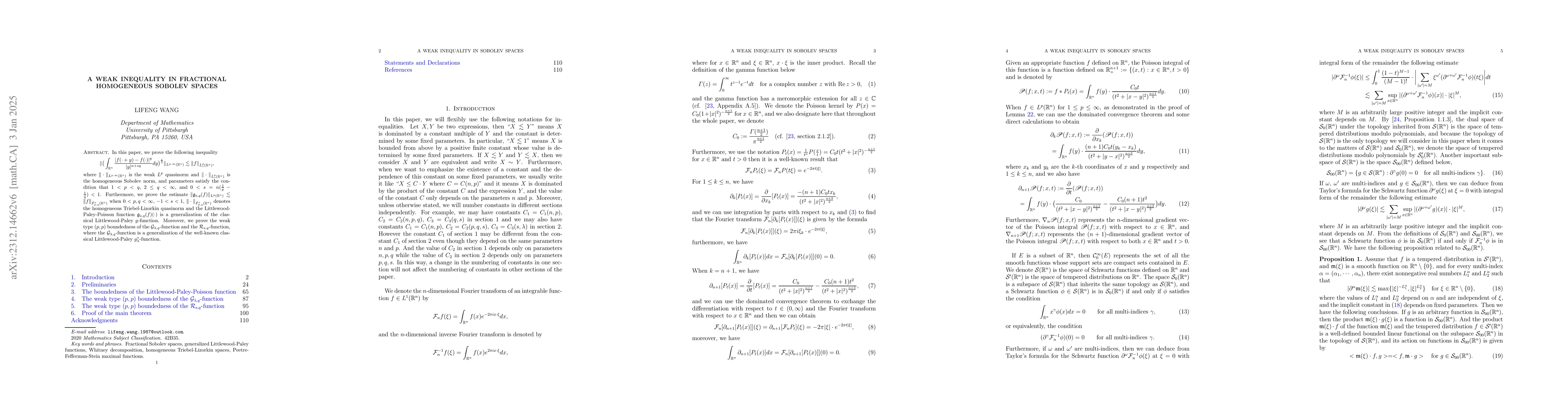 Thumbnail for A weak inequality in fractional homogeneous Sobolev spaces