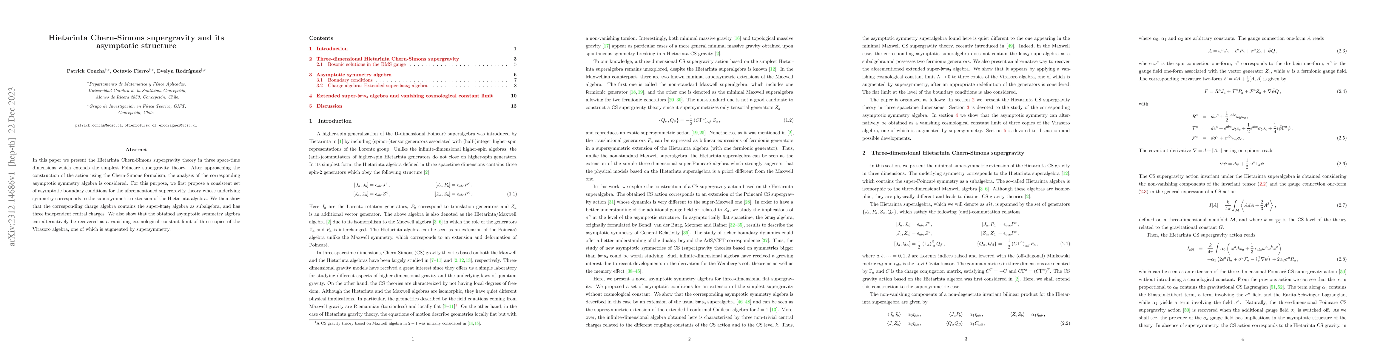Thumbnail for Hietarinta Chern-Simons supergravity and its asymptotic structure