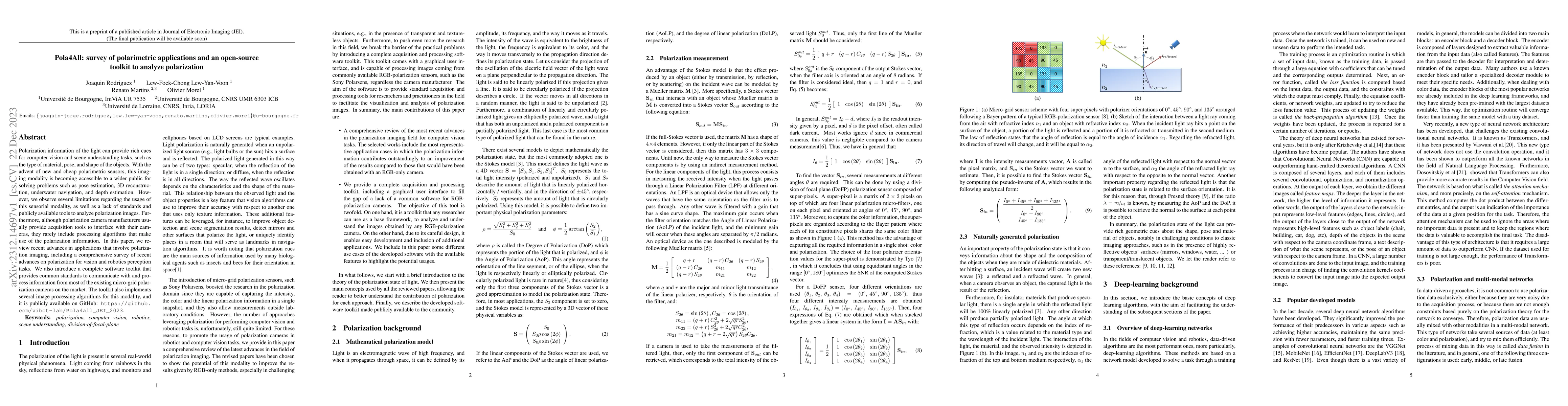 Thumbnail for Pola4All: survey of polarimetric applications and an open-source toolkit
  to analyze polarization