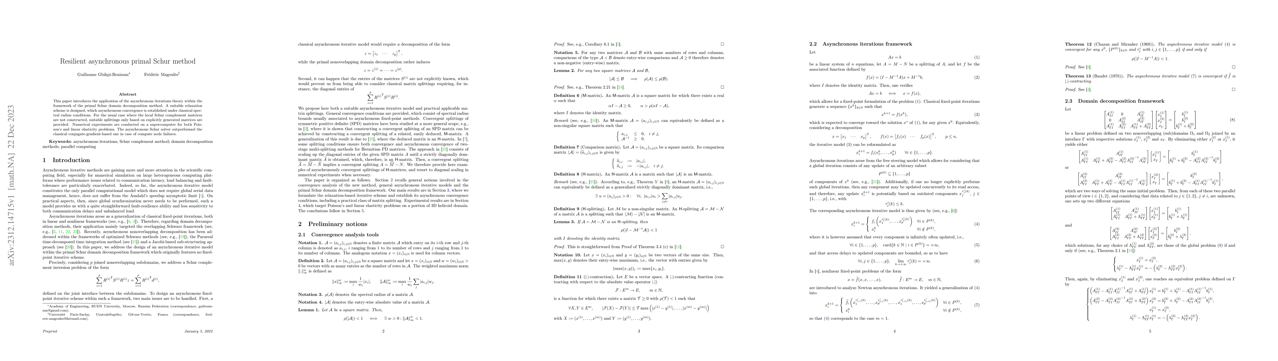 Thumbnail for Resilient asynchronous primal Schur method