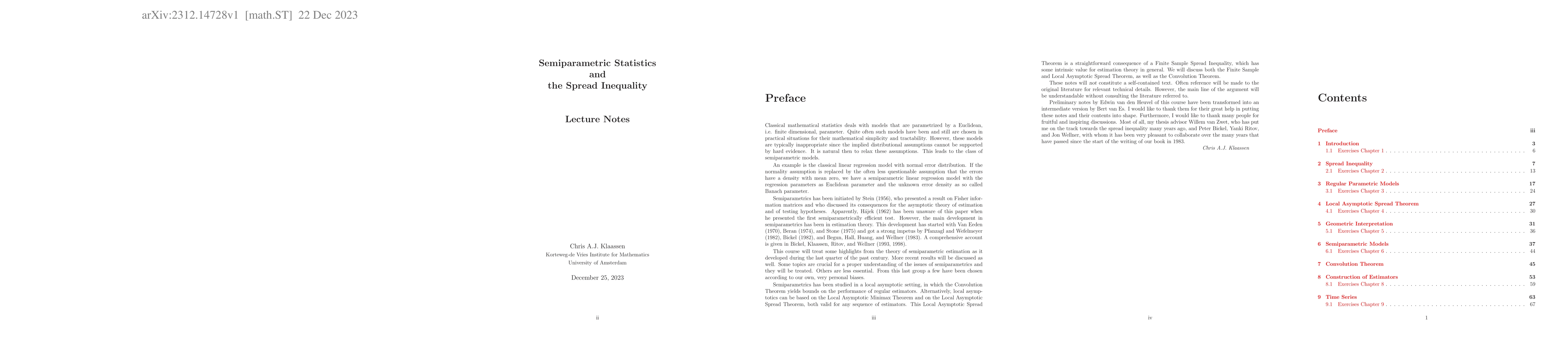 Thumbnail for Semiparametric Statistics and the Spread Inequality