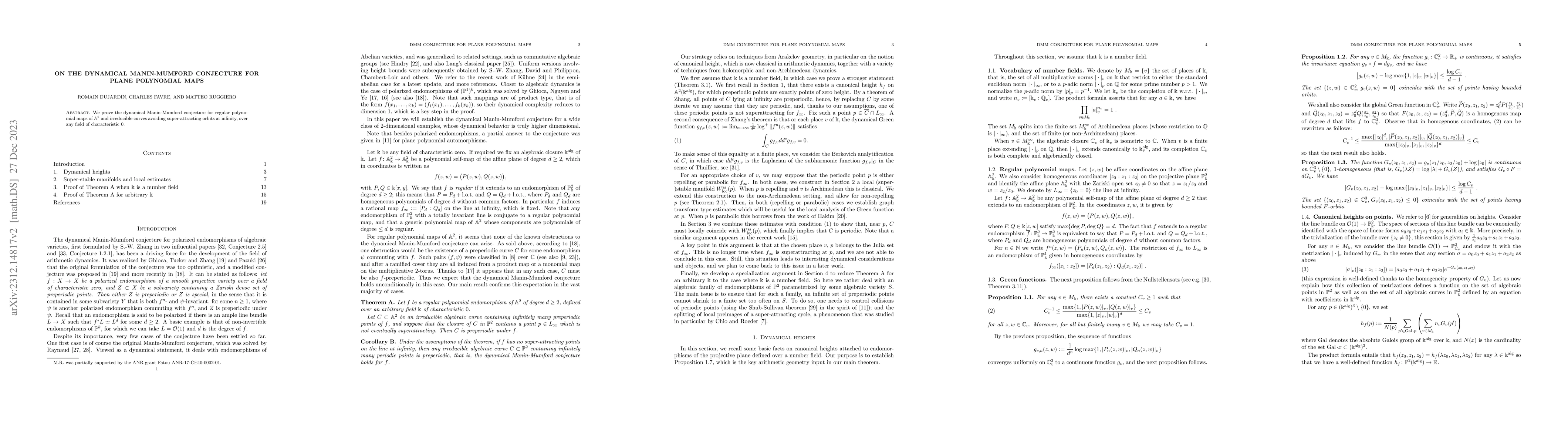Thumbnail for On the dynamical Manin-Mumford conjecture for plane polynomial maps