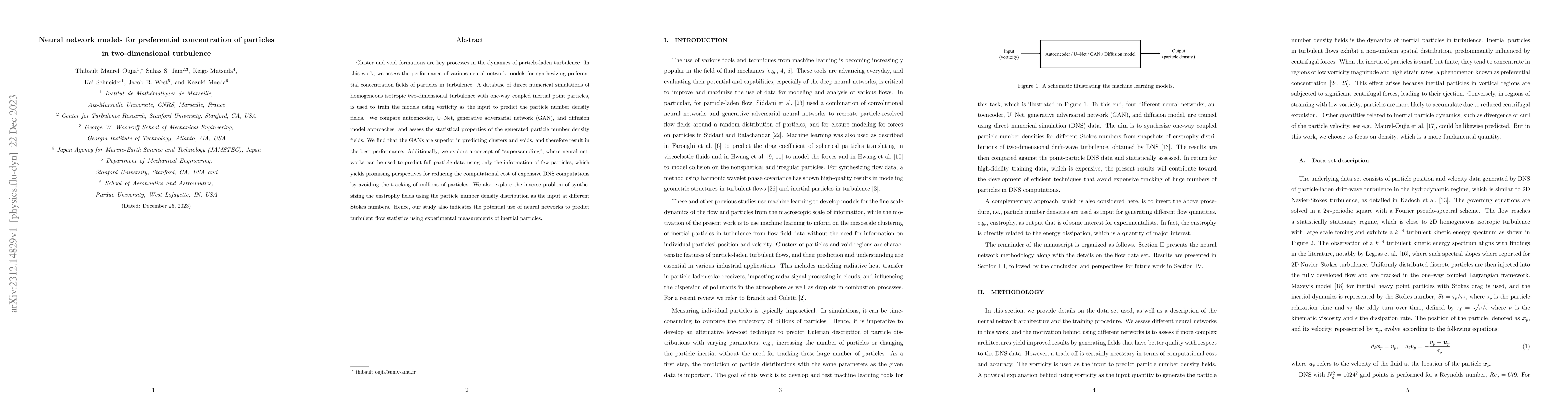 Thumbnail for Neural network models for preferential concentration of particles in
  two-dimensional turbulence