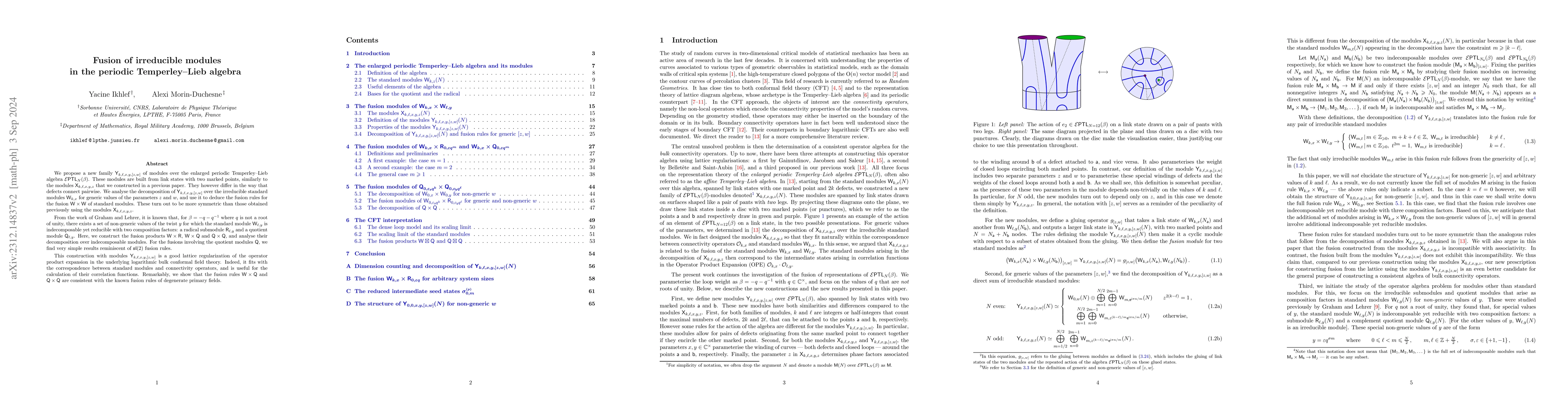 Thumbnail for Fusion of irreducible modules in the periodic Temperley--Lieb algebra