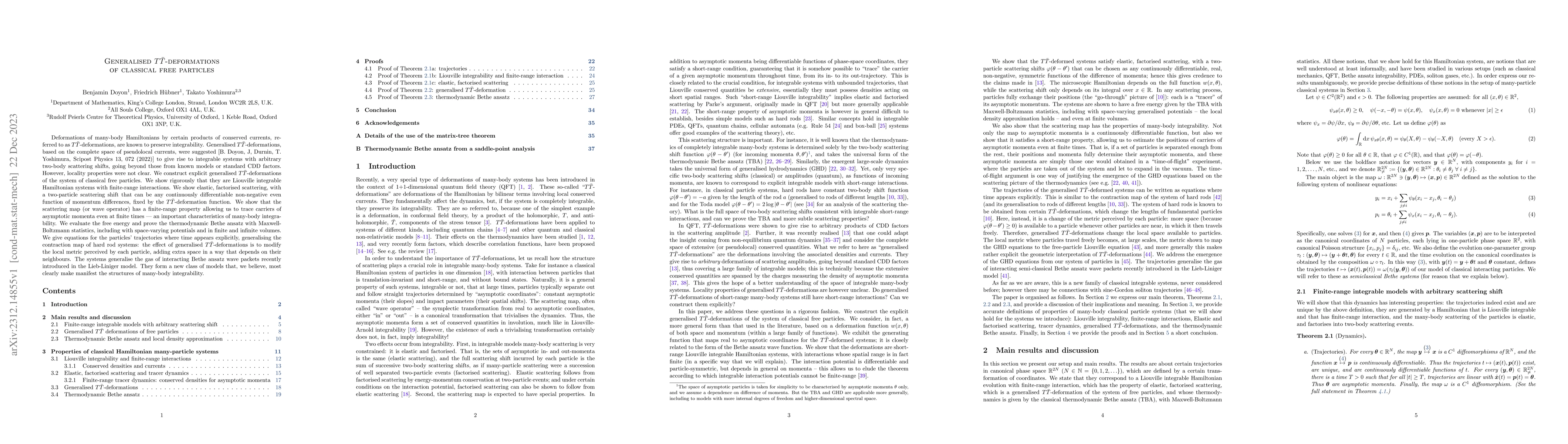 Thumbnail for Generalised $T\bar{T}$-deformations of classical free particles