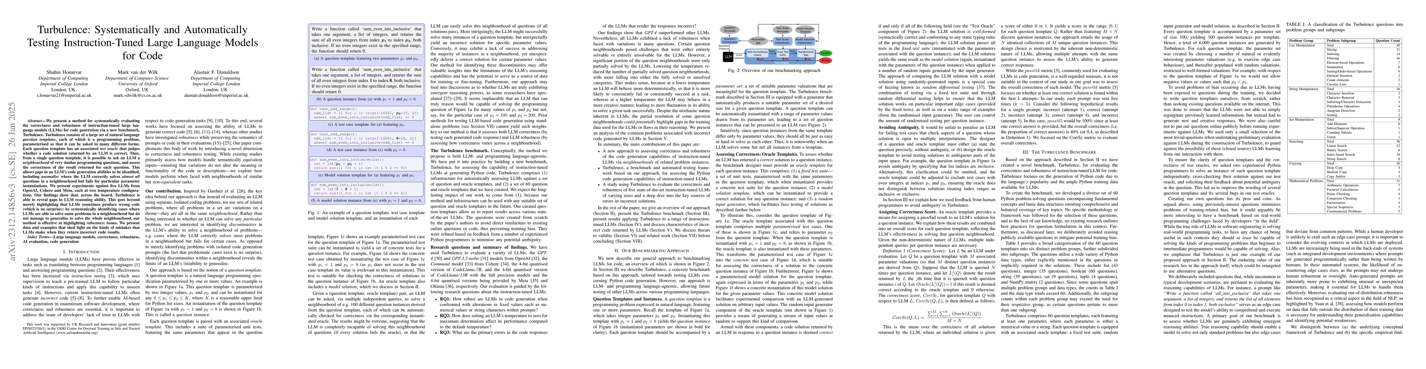 Thumbnail for Turbulence: Systematically and Automatically Testing Instruction-Tuned
  Large Language Models for Code