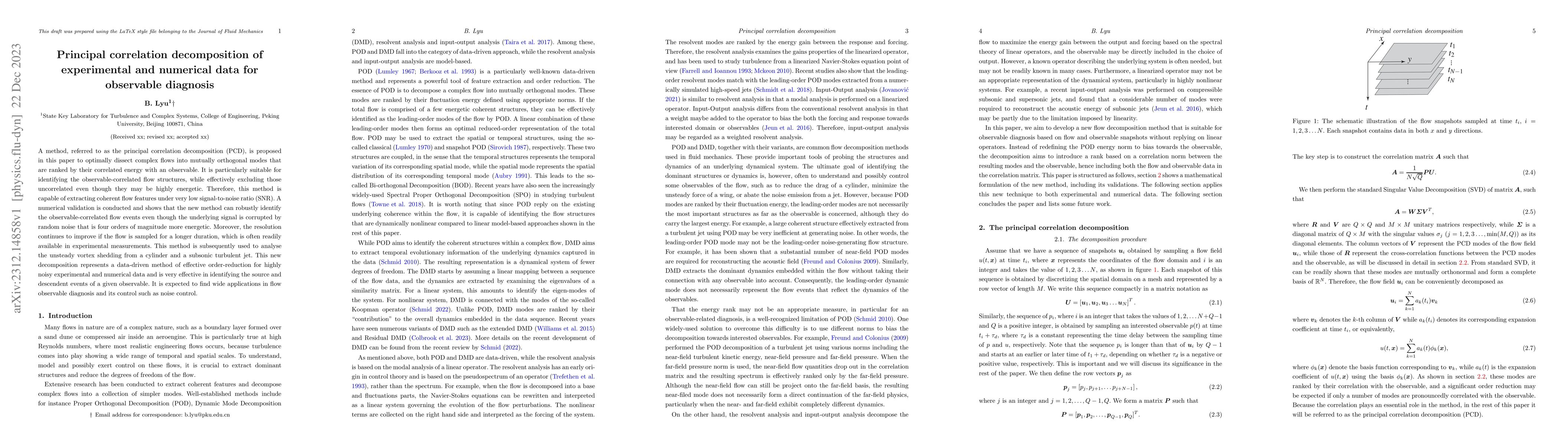 Thumbnail for Principal correlation decomposition of experimental and numerical data
  for observable diagnosis