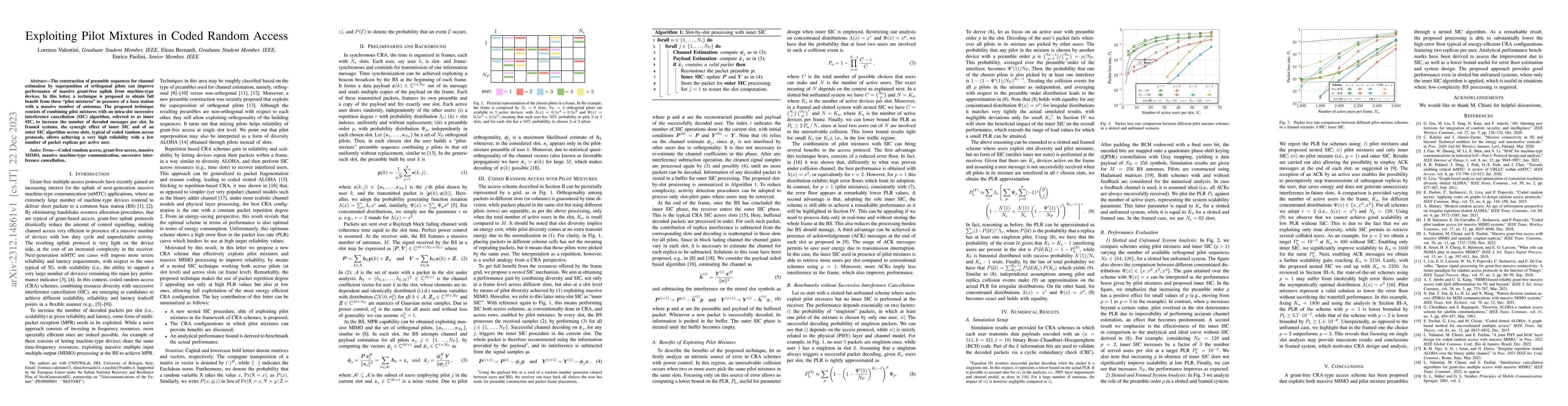 Thumbnail for Exploiting Pilot Mixtures in Coded Random Access