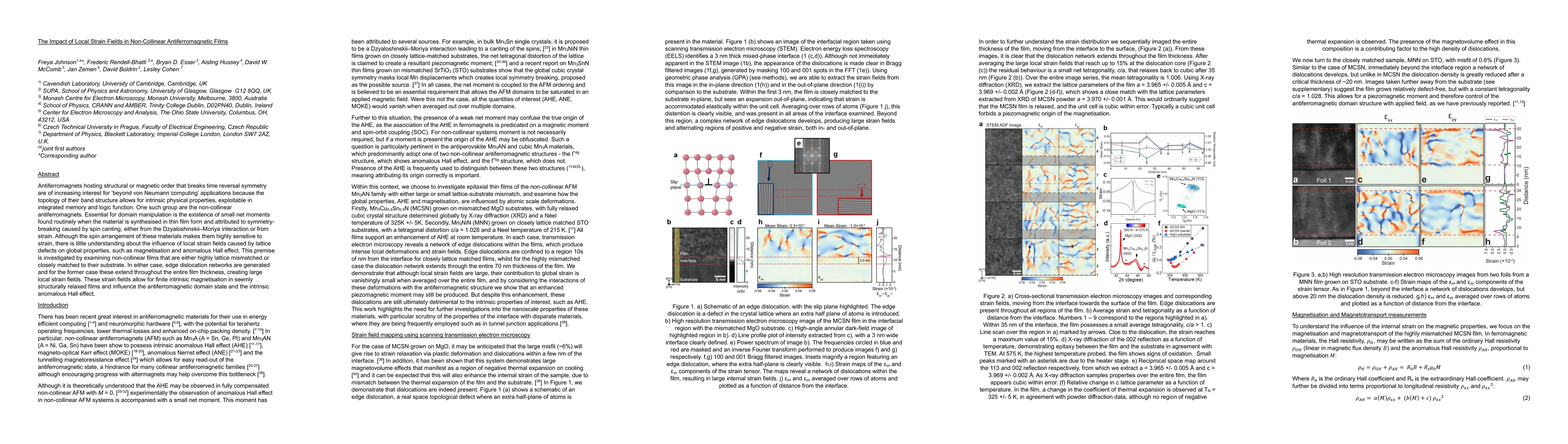 Thumbnail for The Impact of Local Strain Fields in Non-Collinear Antiferromagnetic
  Films