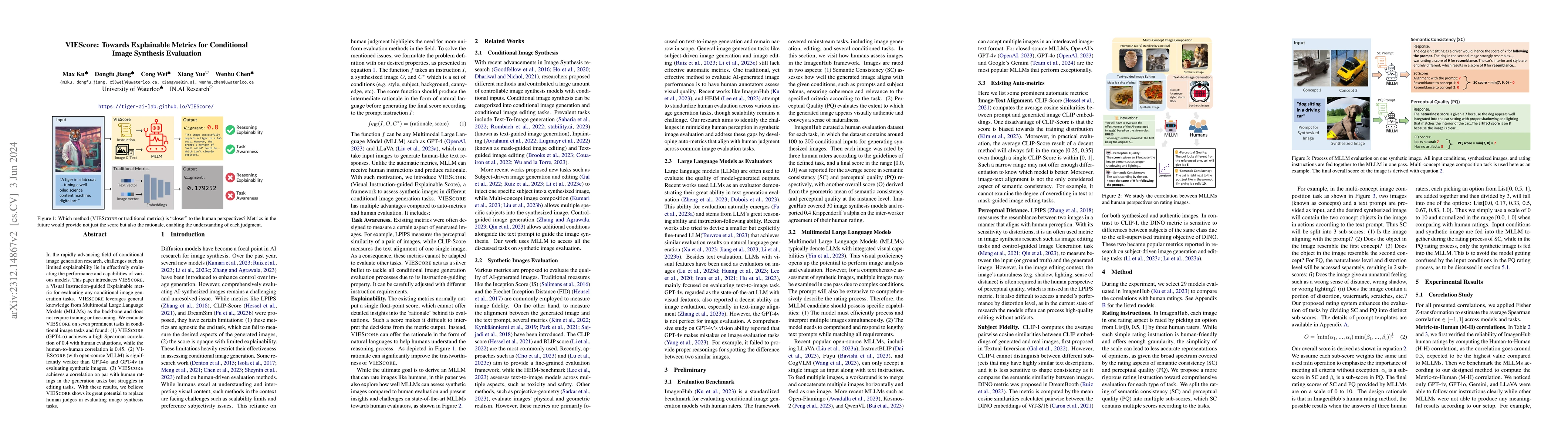 Thumbnail for VIEScore: Towards Explainable Metrics for Conditional Image Synthesis
  Evaluation