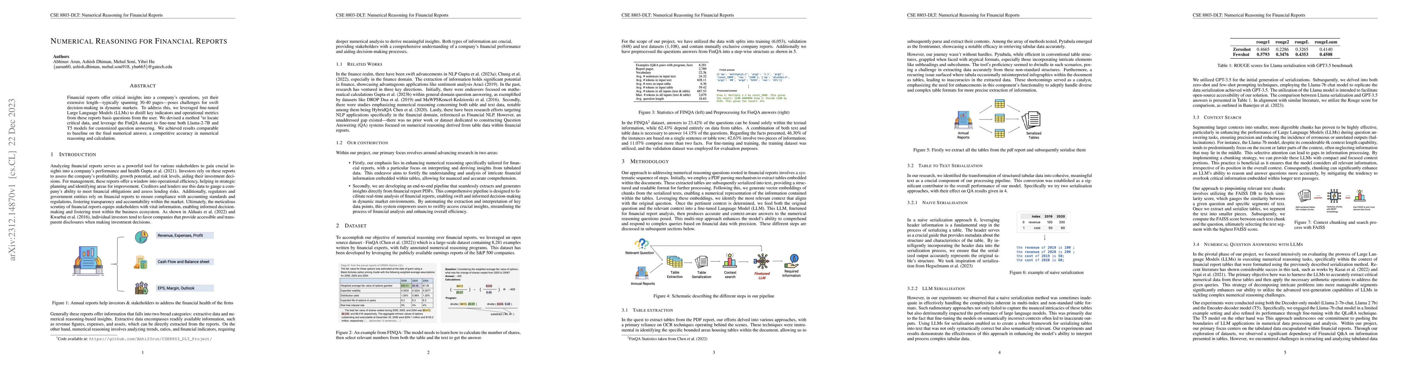 Thumbnail for Numerical Reasoning for Financial Reports