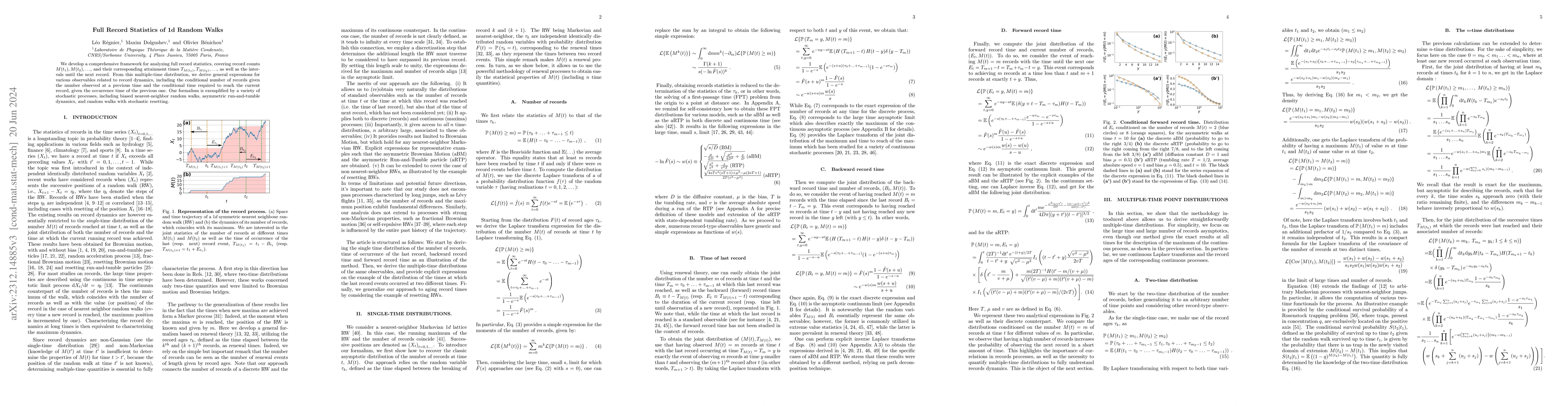 Thumbnail for Full Record Statistics of 1d Random Walks