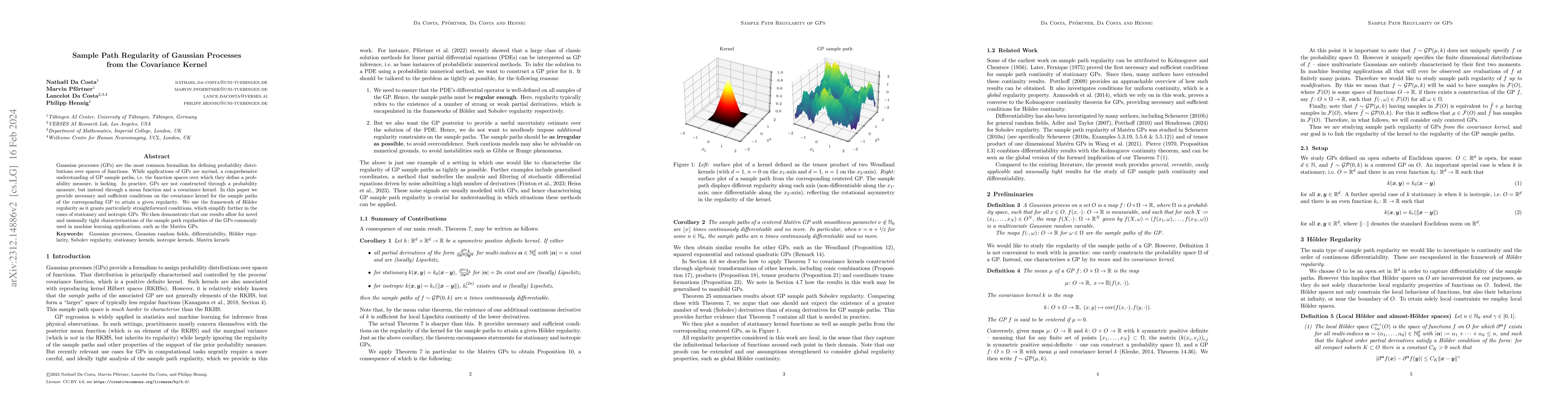 Thumbnail for Sample Path Regularity of Gaussian Processes from the Covariance Kernel