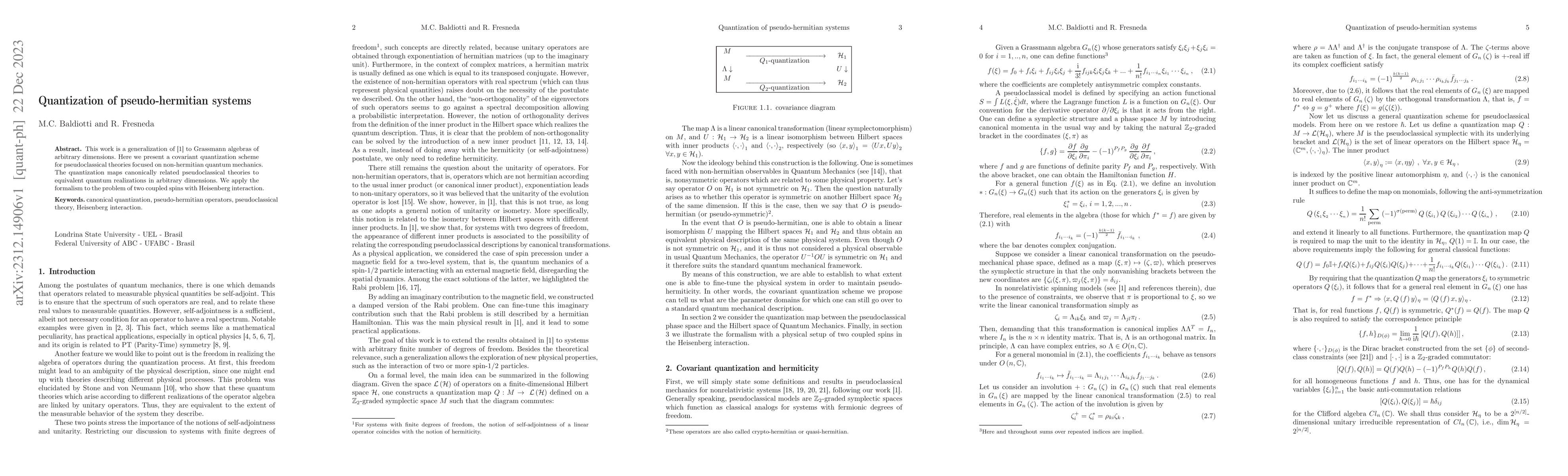 Thumbnail for Quantization of pseudo-hermitian systems