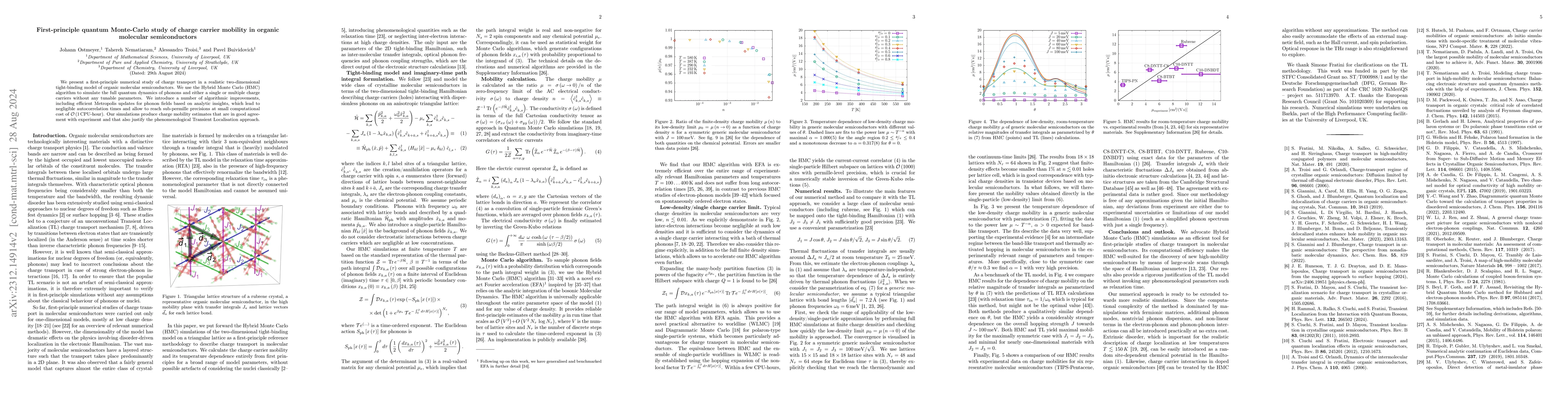 Thumbnail for First-principle quantum Monte-Carlo study of charge carrier mobility in
  organic molecular semiconductors