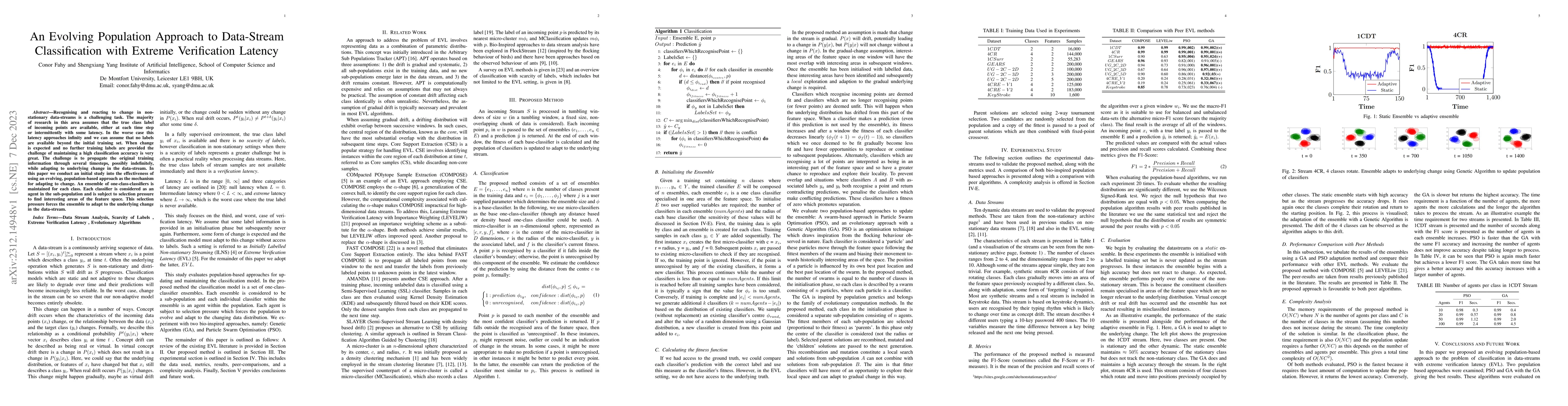 Thumbnail for An Evolving Population Approach to Data-Stream Classification with
  Extreme Verification Latency