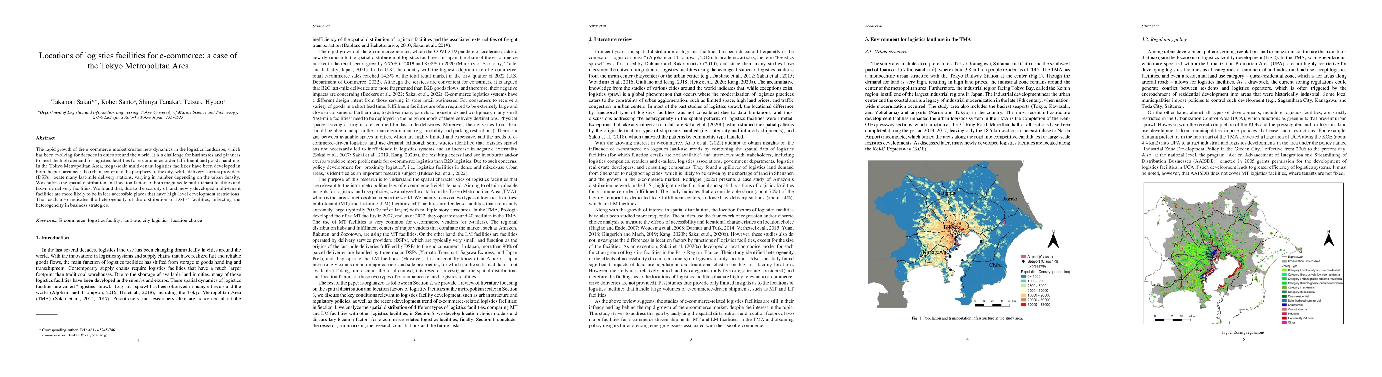 Thumbnail for Locations of logistics facilities for e-commerce: a case of the Tokyo
  Metropolitan Area