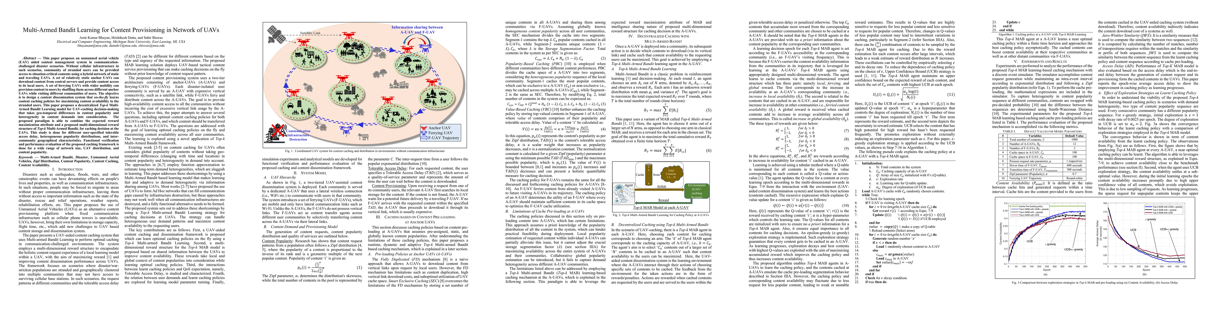Thumbnail for Multi-Armed Bandit Learning for Content Provisioning in Network of UAVs