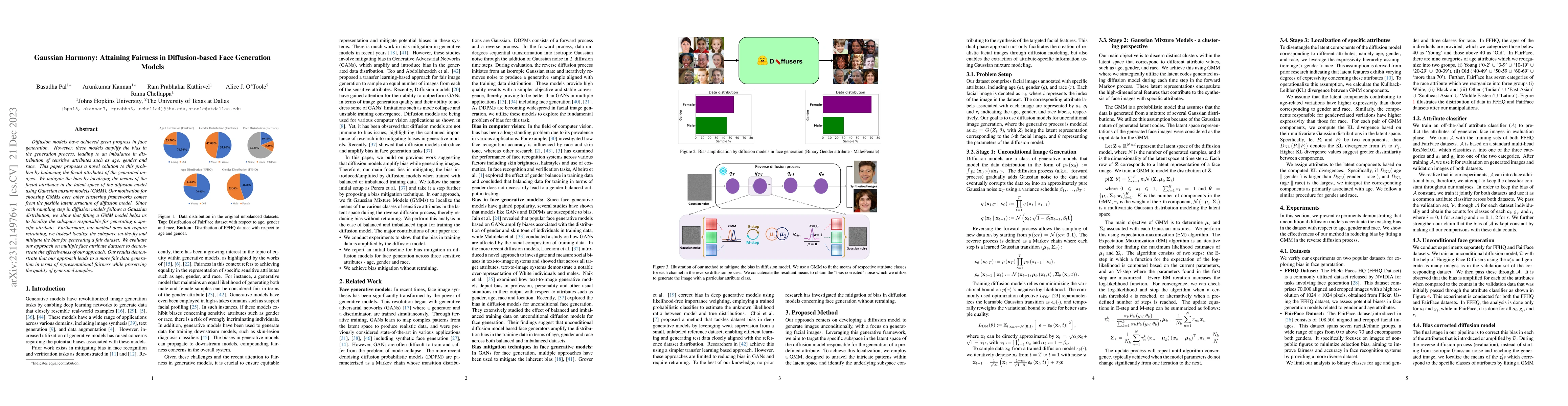 Thumbnail for Gaussian Harmony: Attaining Fairness in Diffusion-based Face Generation
  Models