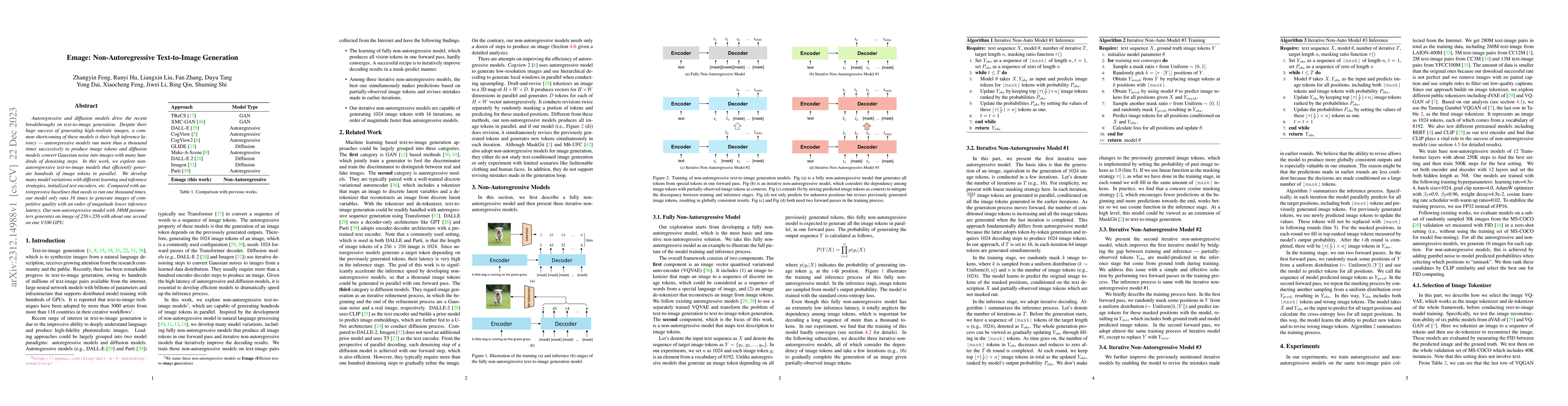 Thumbnail for Emage: Non-Autoregressive Text-to-Image Generation