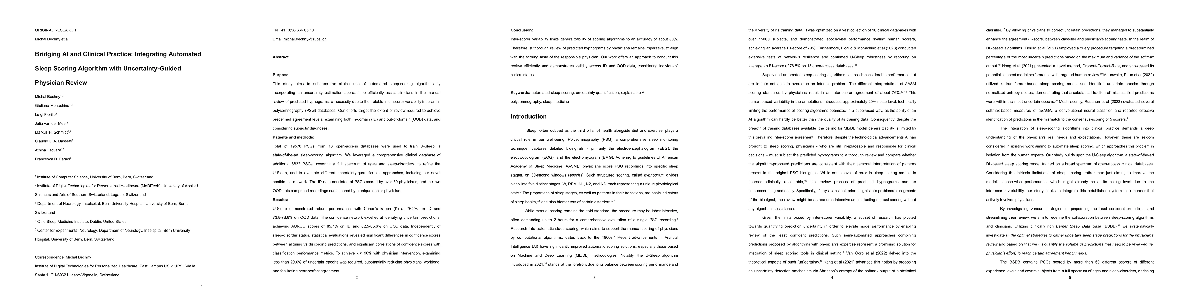 Thumbnail for Bridging AI and Clinical Practice: Integrating Automated Sleep Scoring
  Algorithm with Uncertainty-Guided Physician Review