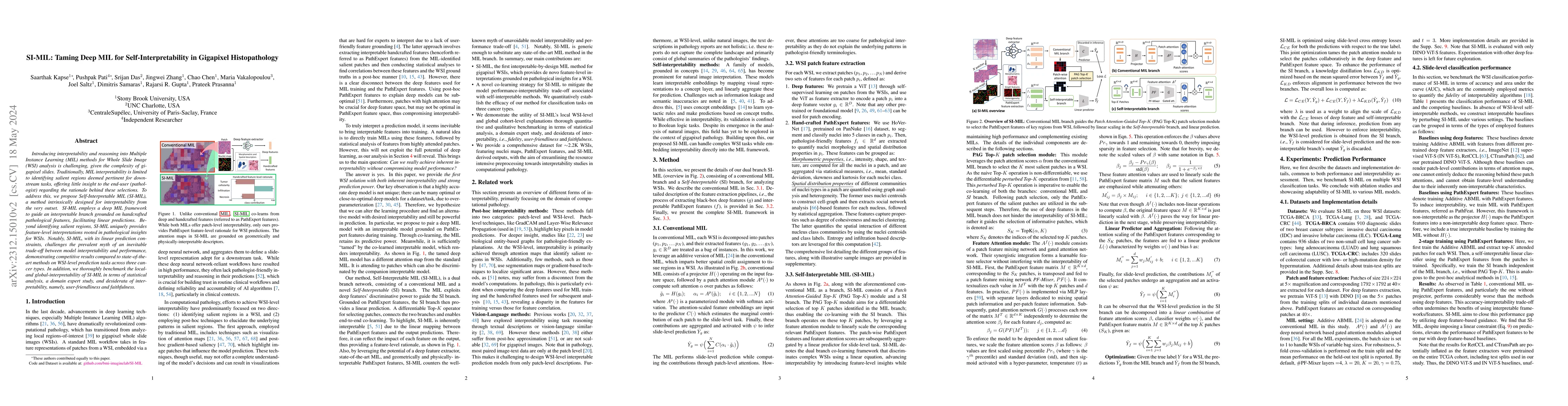 Thumbnail for SI-MIL: Taming Deep MIL for Self-Interpretability in Gigapixel
  Histopathology