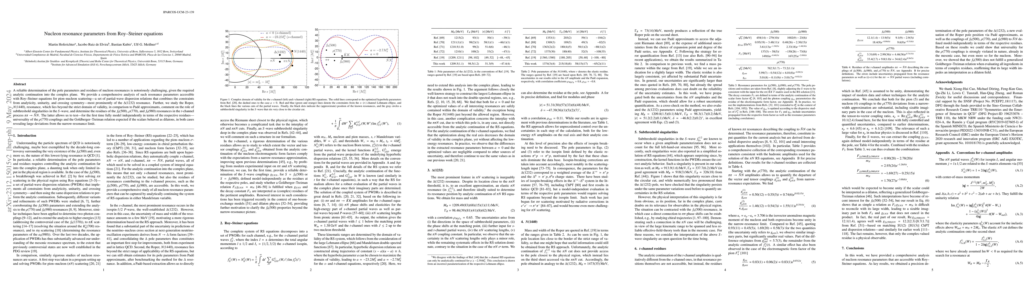 Thumbnail for Nucleon resonance parameters from Roy-Steiner equations