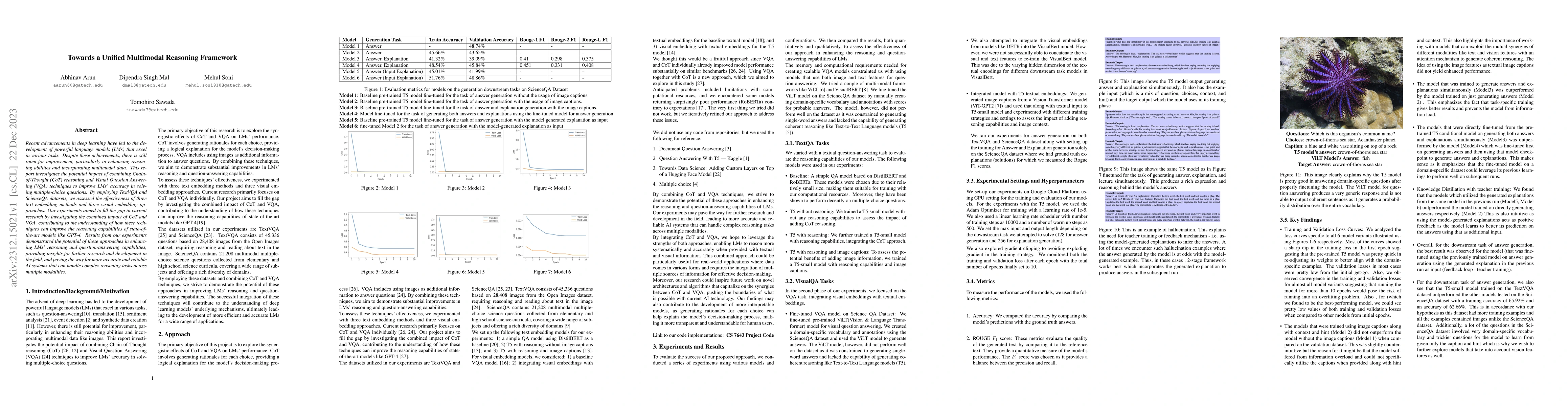 Thumbnail for Towards a Unified Multimodal Reasoning Framework