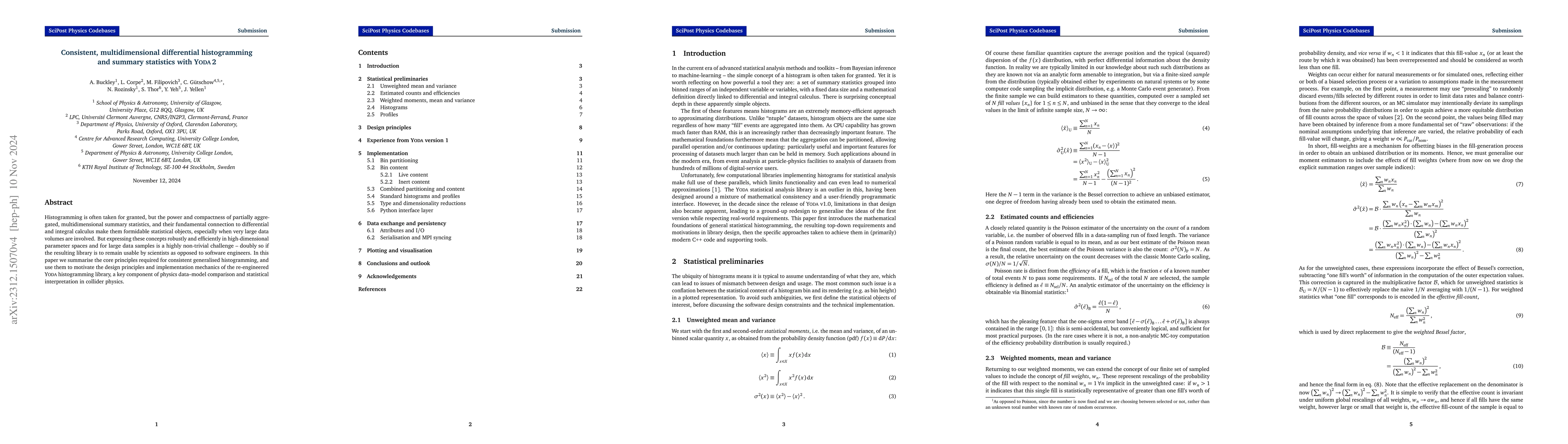Thumbnail for Consistent, multidimensional differential histogramming and summary
  statistics with YODA 2